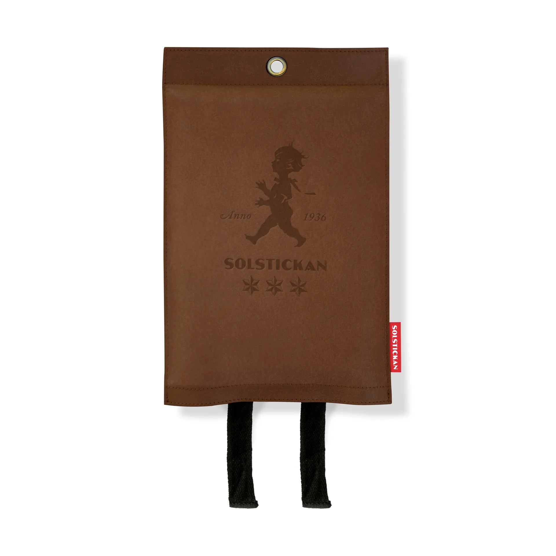 Solstickan branddeken leer 120x120 cm, Donker leer Solstickan Design