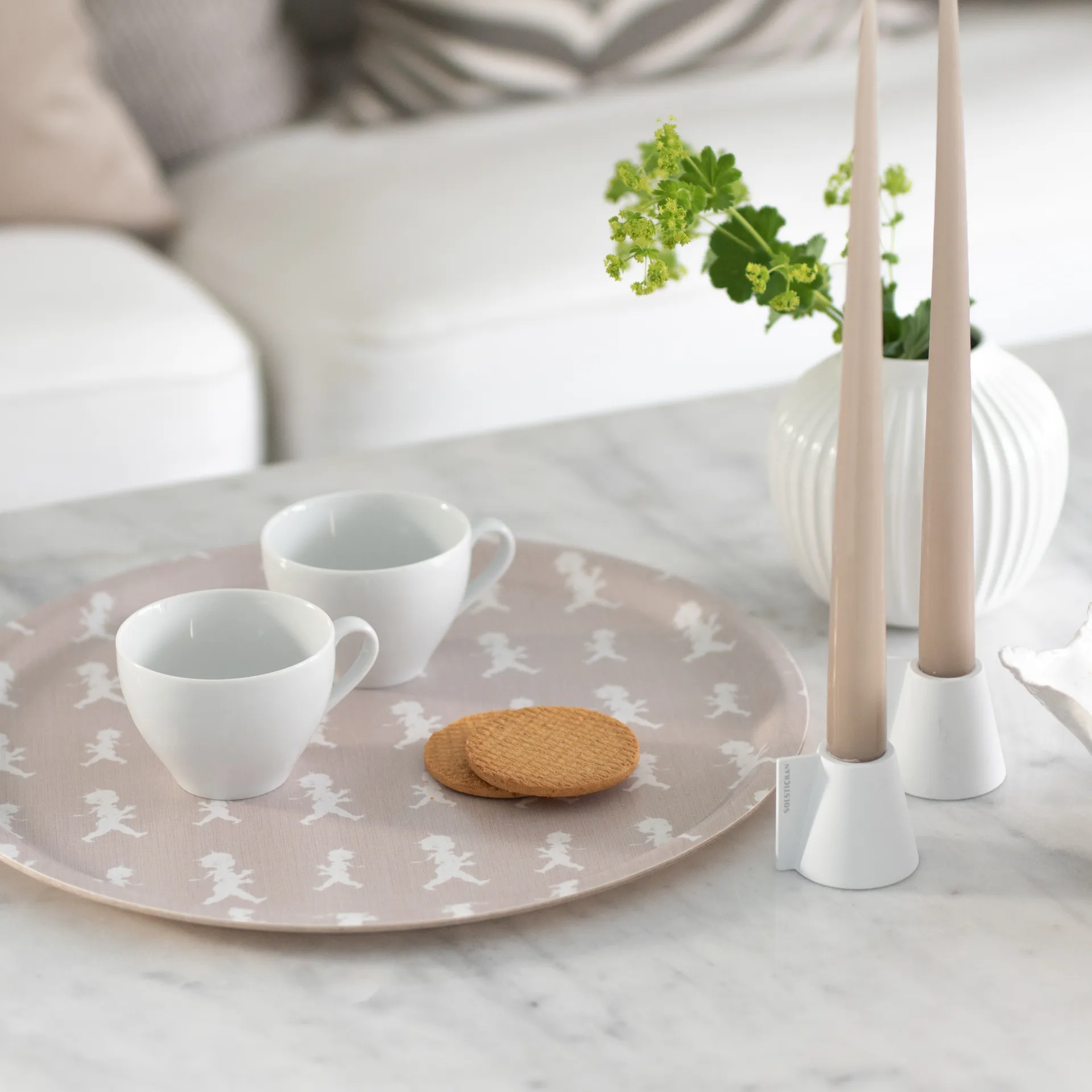 Solstickan dienblad Ø38 cm, Zand Solstickan Design