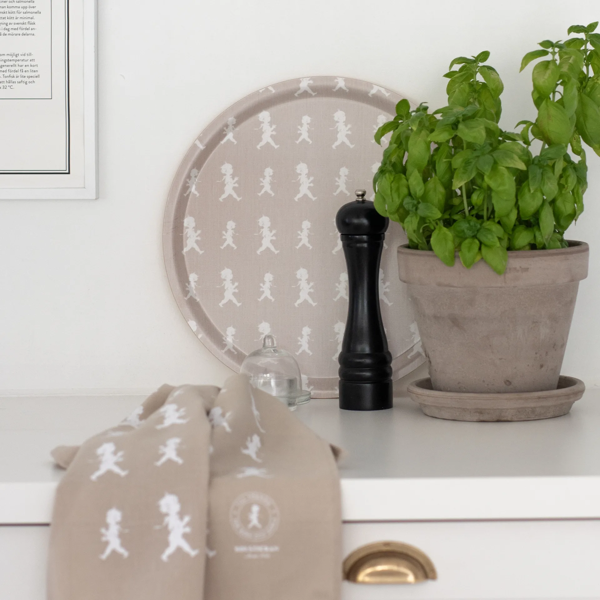 Solstickan dienblad Ø38 cm, Zand Solstickan Design