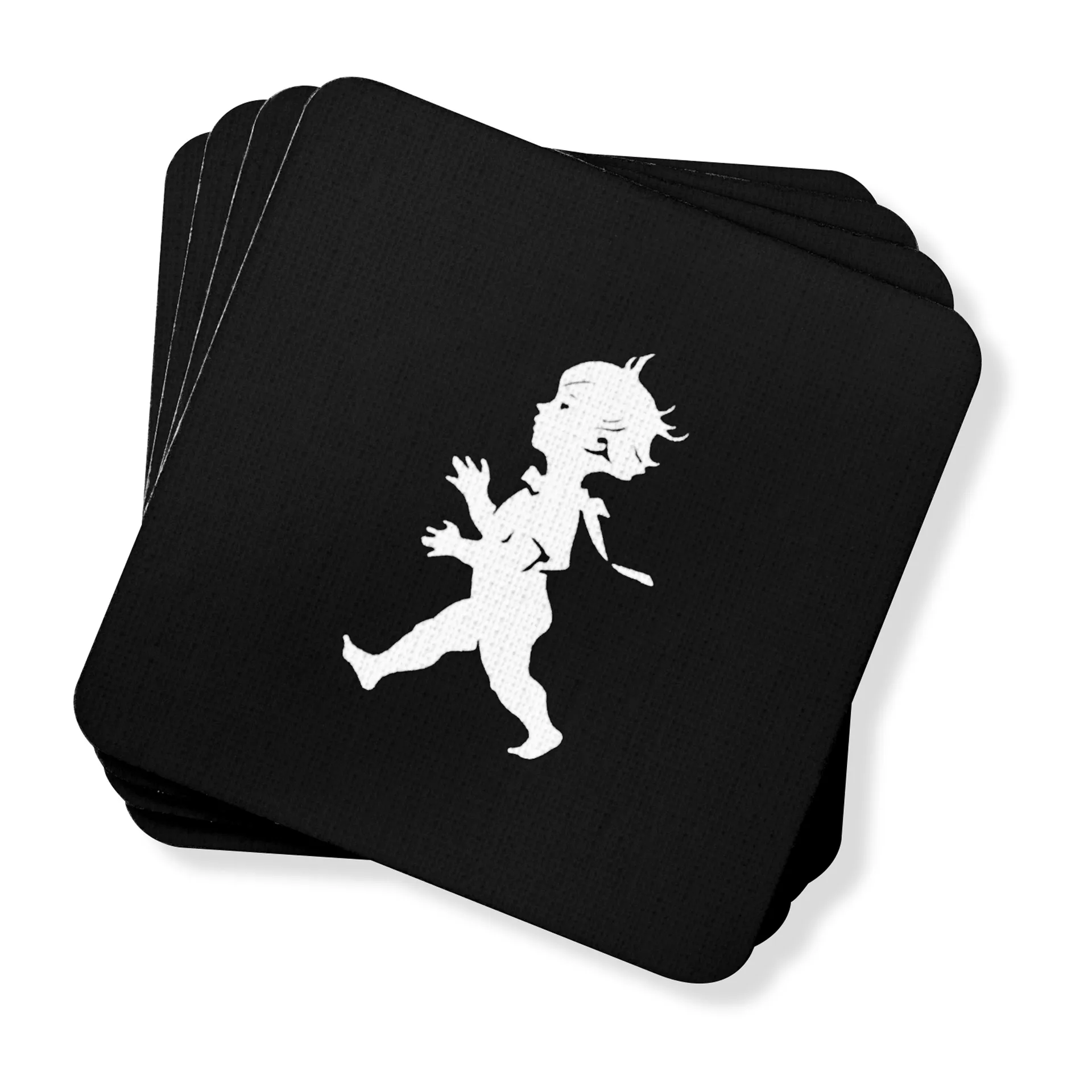 Solstickan glasonderzetter 10x10 cm 4-pack, Zwart Solstickan Design