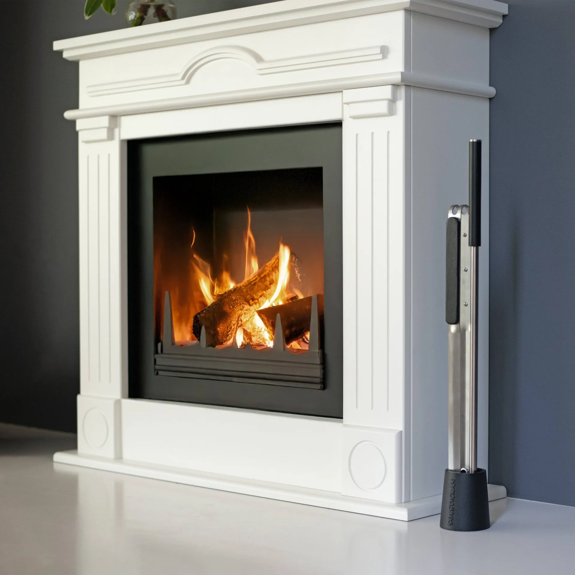 Solstickan haardset, Zilverkleurig Solstickan Design