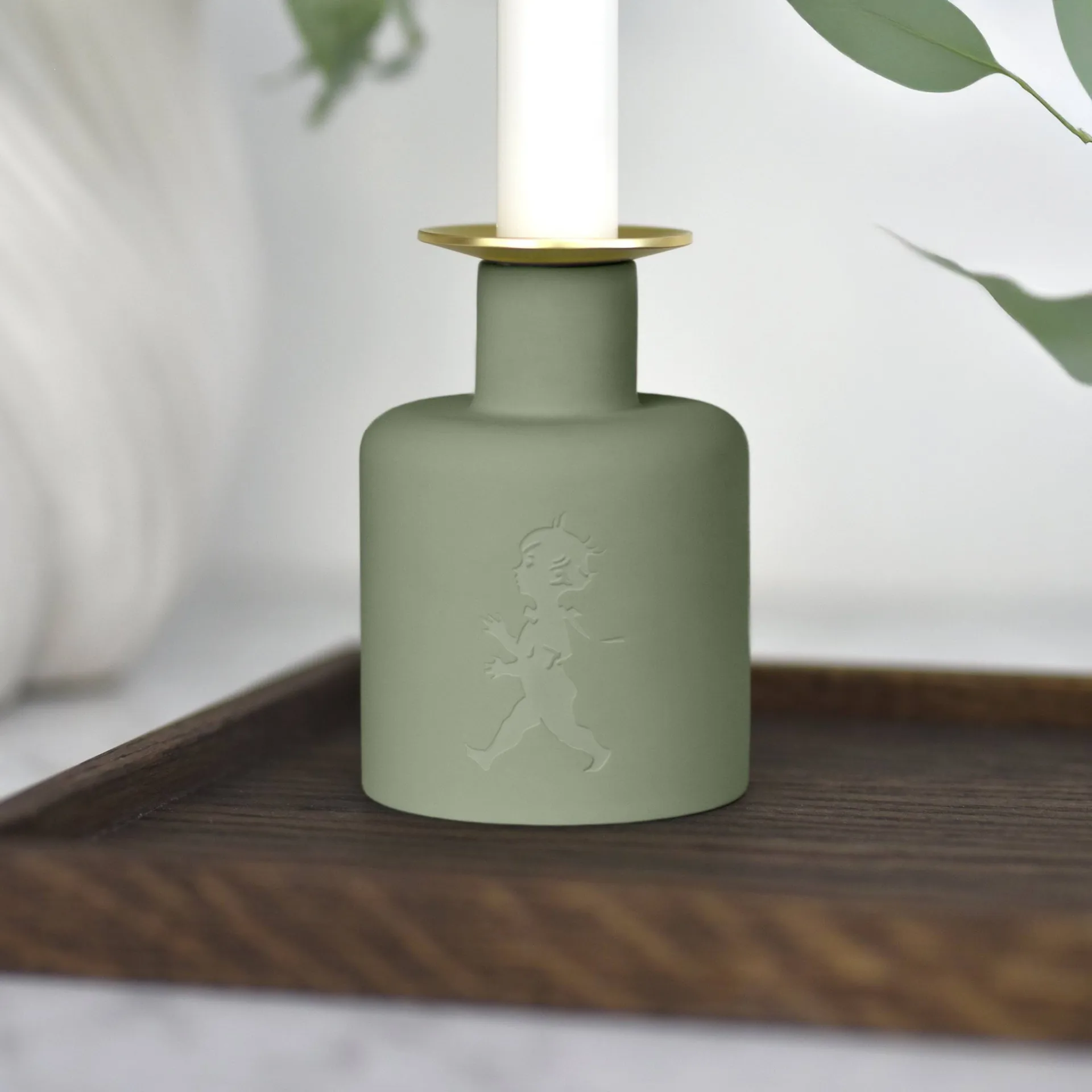 Solstickan keramische kandelaar, Groen Solstickan Design
