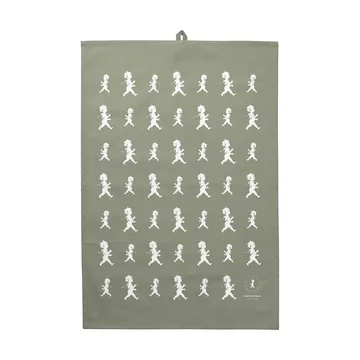Solstickan keukenhanddoek 50x70 cm - Groen-wit - Solstickan Design