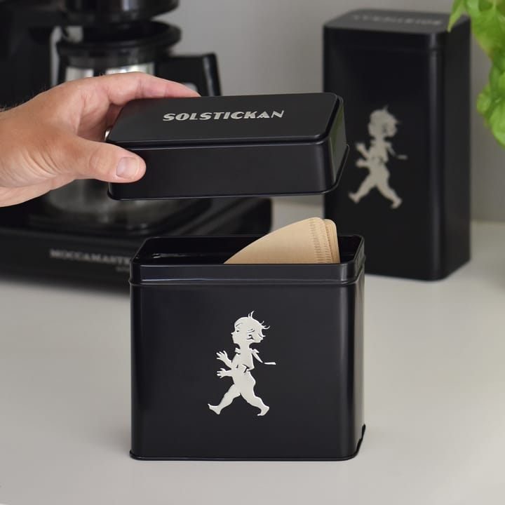 Solstickan koffiefilterblik 15,4x17 cm, Zwart Solstickan Design
