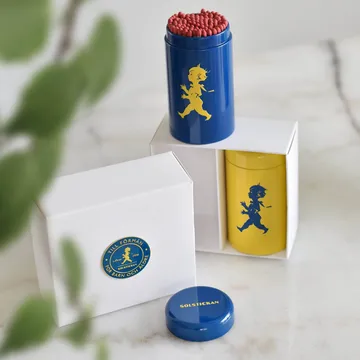 Solstickan luciferbuis 2-pack geschenkverpakking - Geel, blauw - Solstickan Design