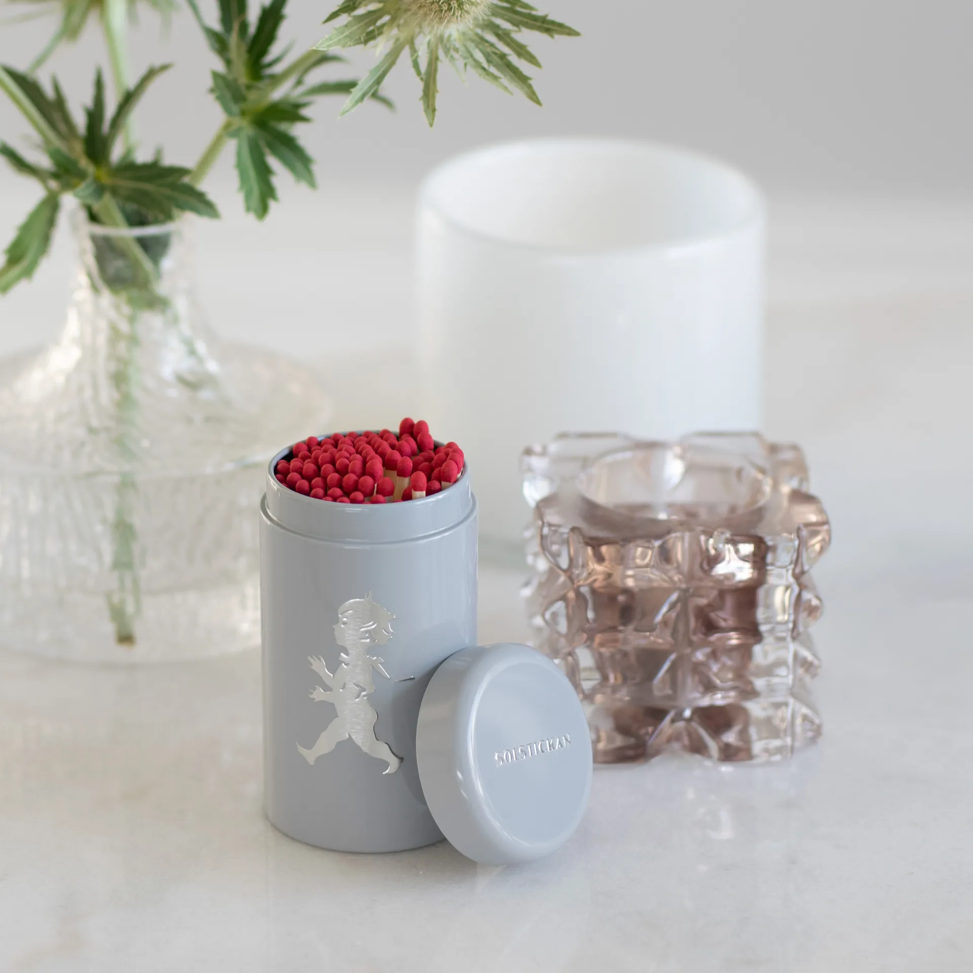 Solstickan lucifers 100-pack, Grijs Solstickan Design