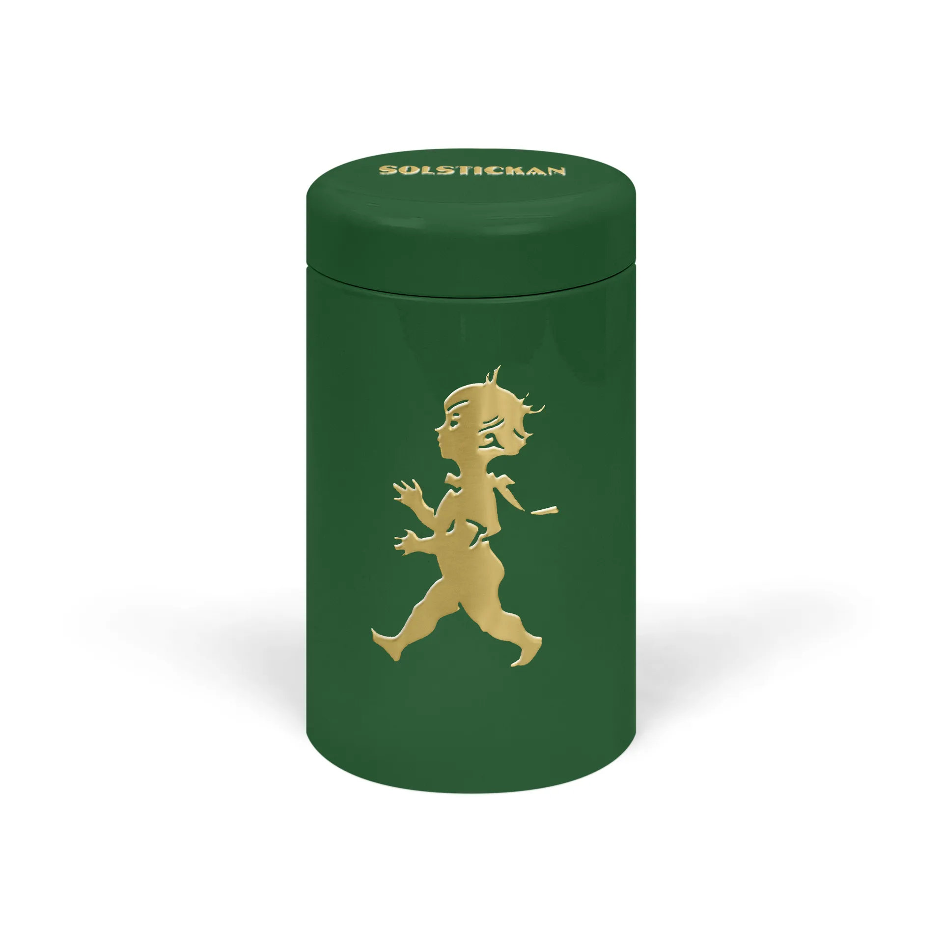 Solstickan lucifers 100-pack, Groen-goud Solstickan Design