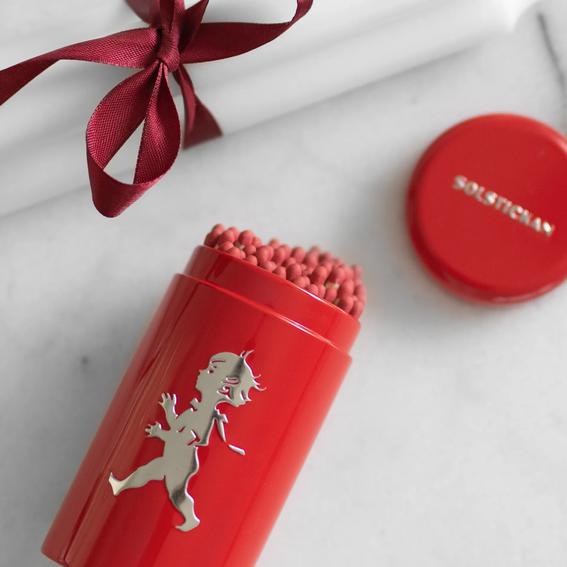 Solstickan lucifers 100-pack, Rood Solstickan Design