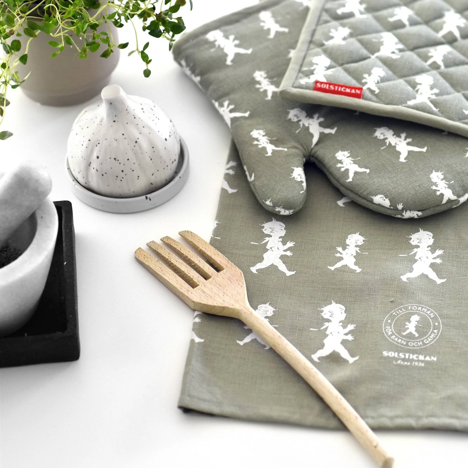 Solstickan ovenwant 22x30 cm, Groen Solstickan Design