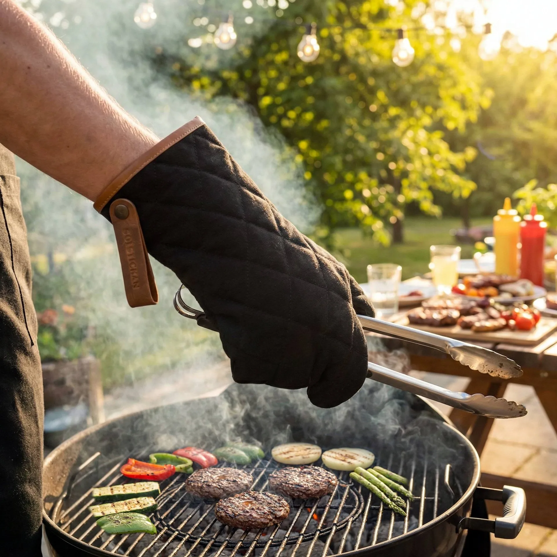 Solstickan ovenwant canvas, Zwart Solstickan Design