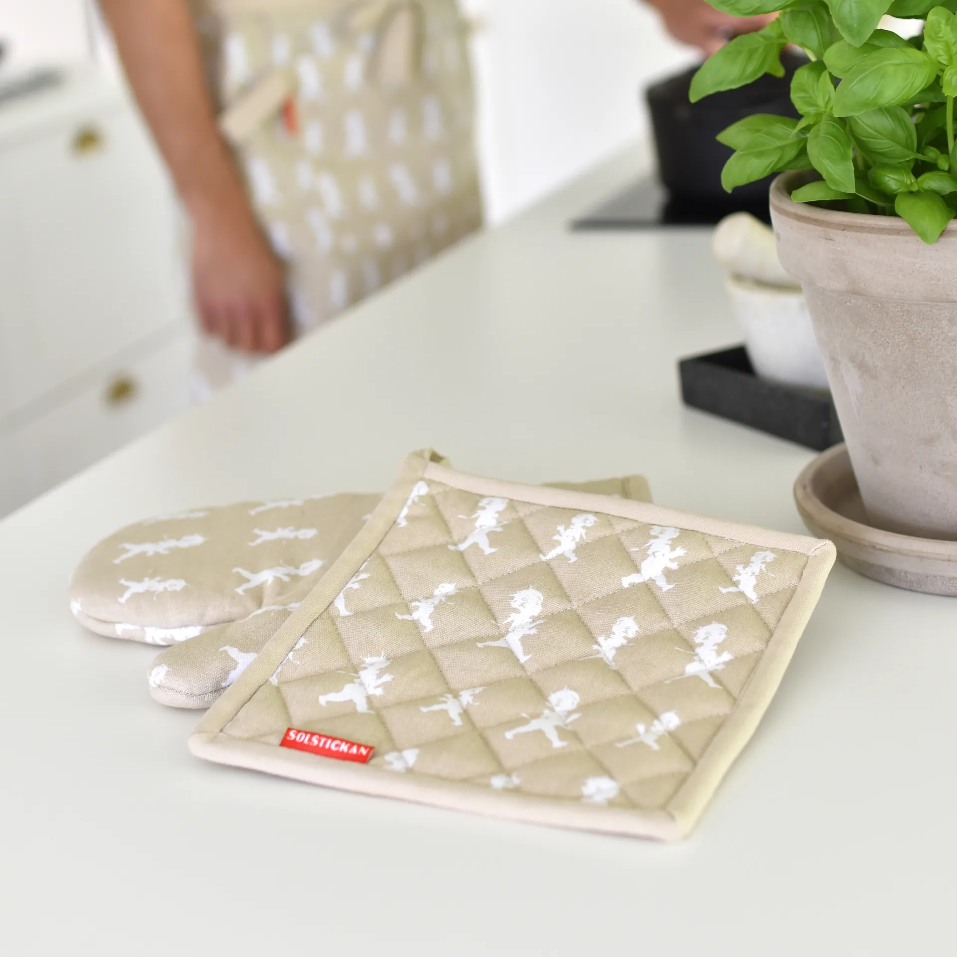 Solstickan pannenlap 22x22 cm, Zand Solstickan Design