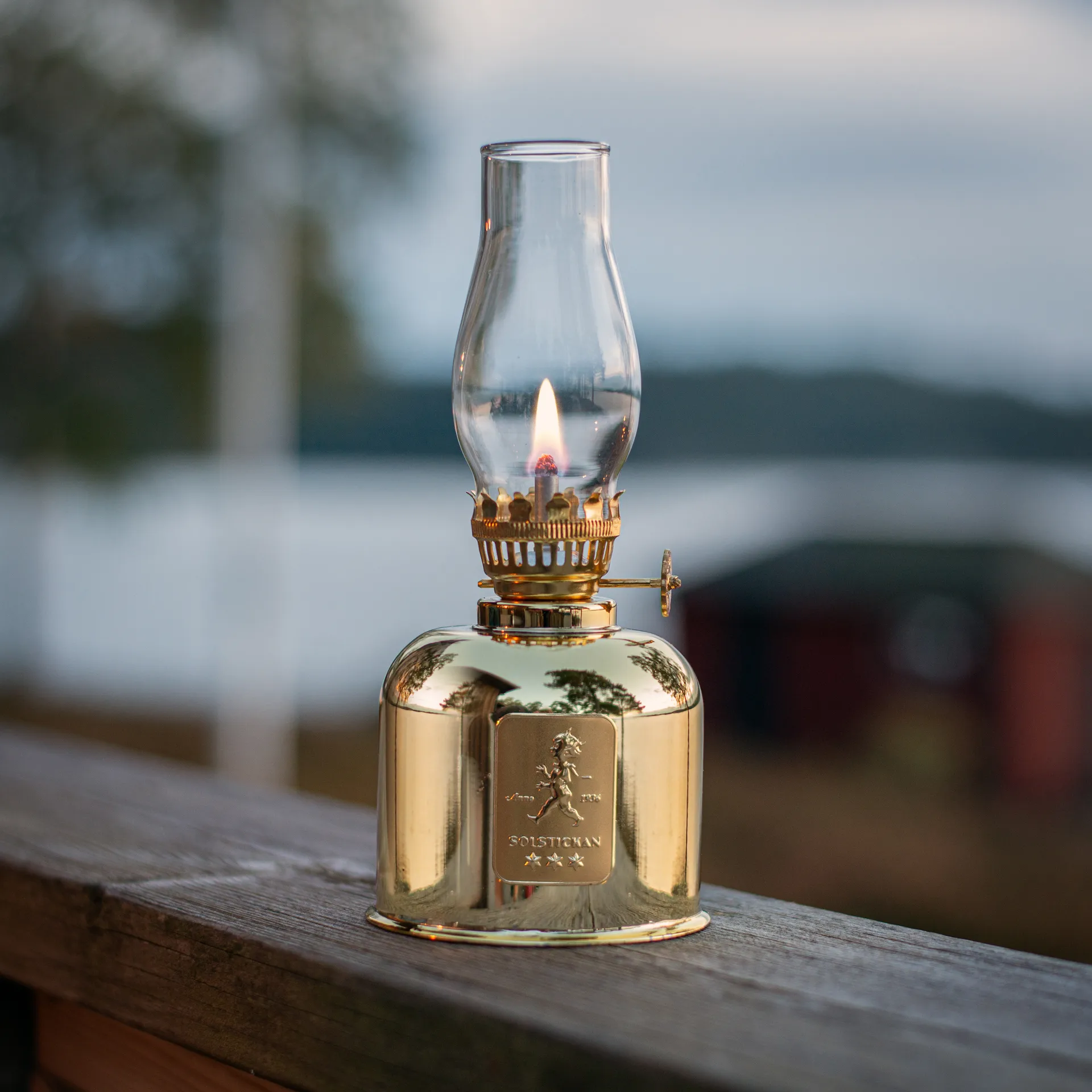 Solstickan paraffine-lamp, goud Solstickan Design