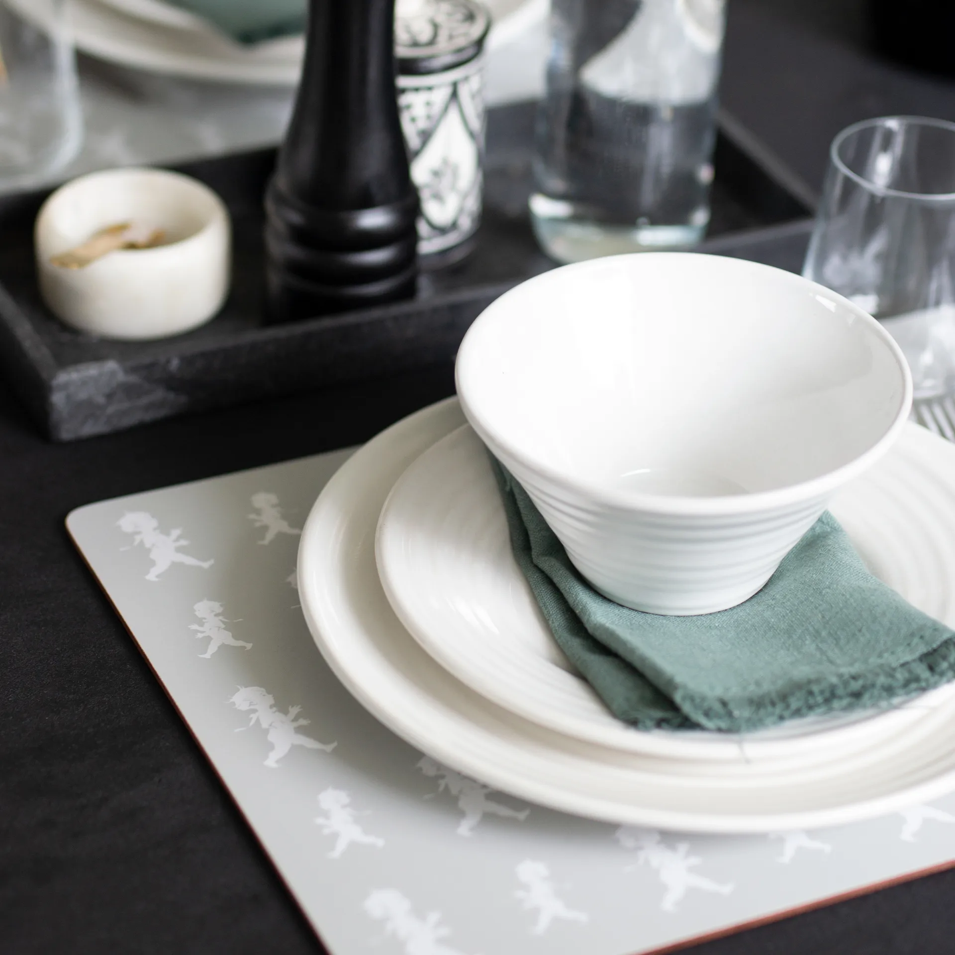 Solstickan placemat 30x40 cm 2-pack, Grijs Solstickan Design