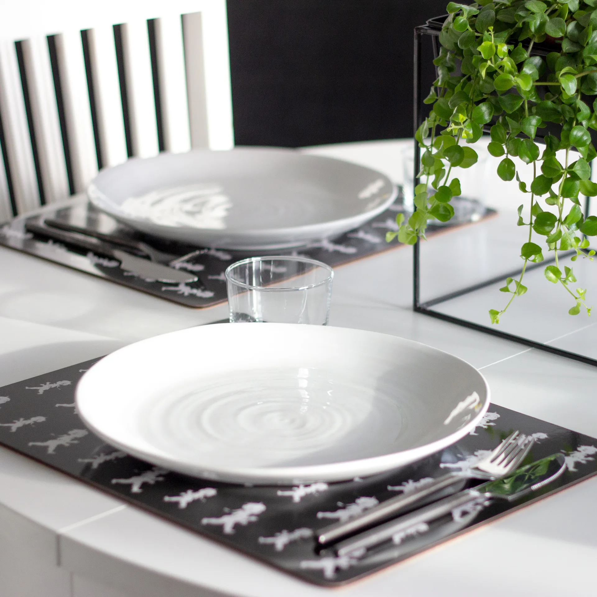 Solstickan placemat 30x40 cm 2-pack, Zwart Solstickan Design