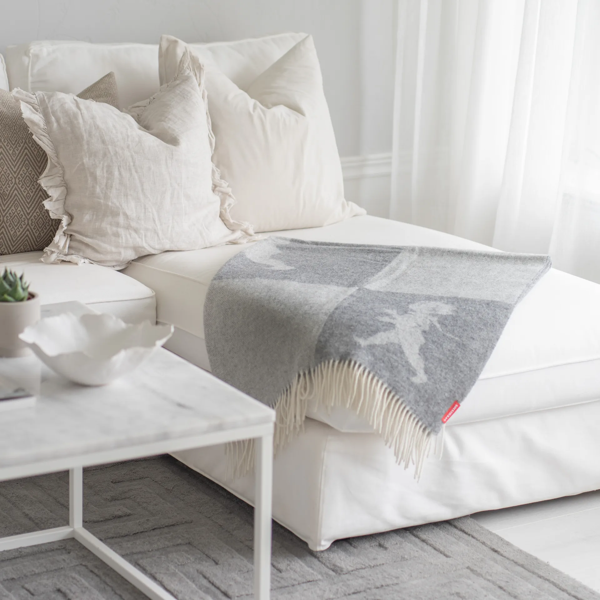 Solstickan plaid merinowol 130x170 cm, Lichtgrijs Solstickan Design