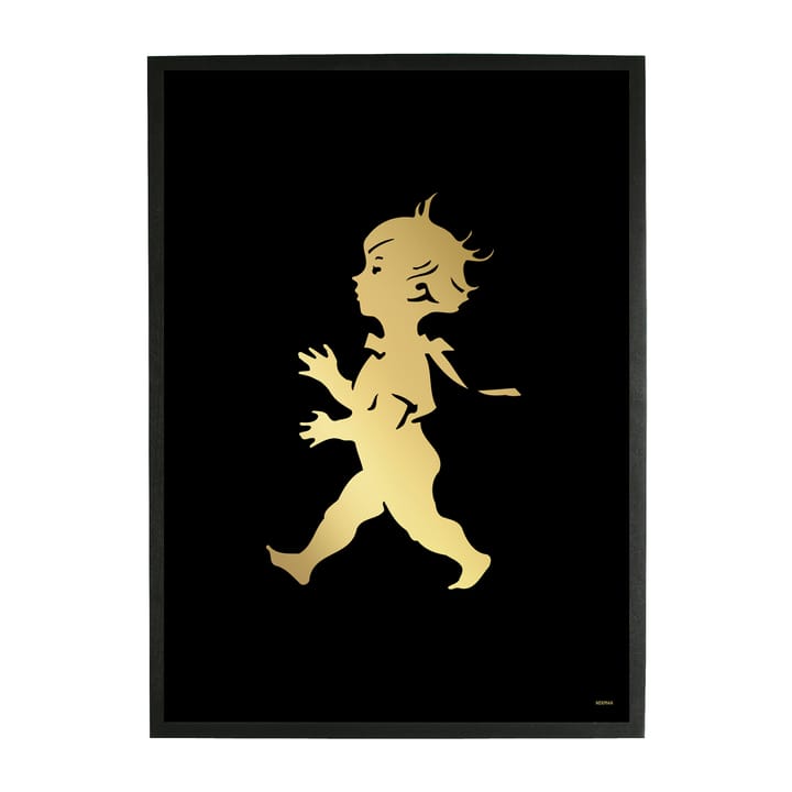 Solstickan poster 50x70 cm - Goud-zwart - Solstickan Design