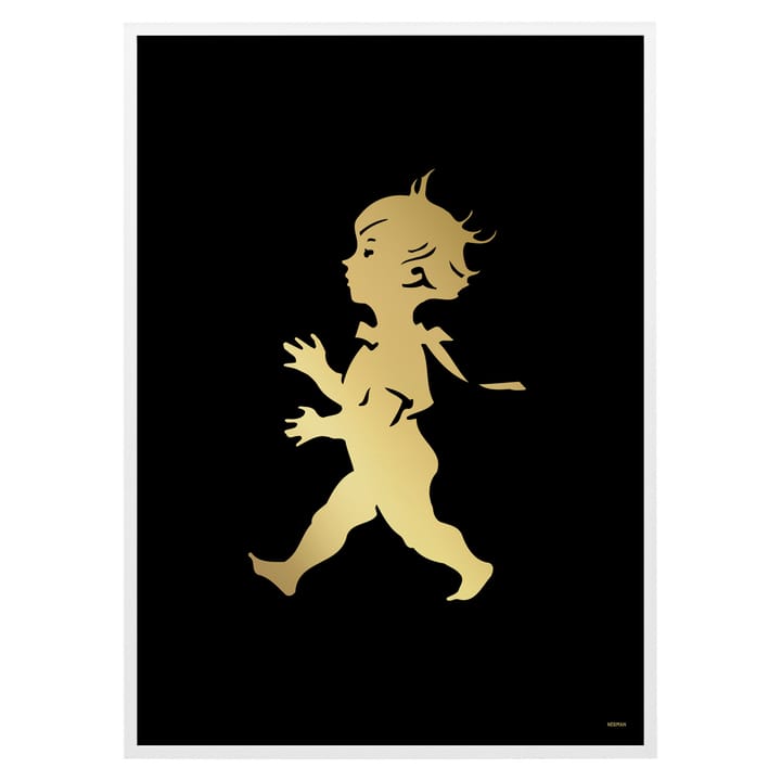Solstickan poster 50x70 cm, Goud-zwart Solstickan Design