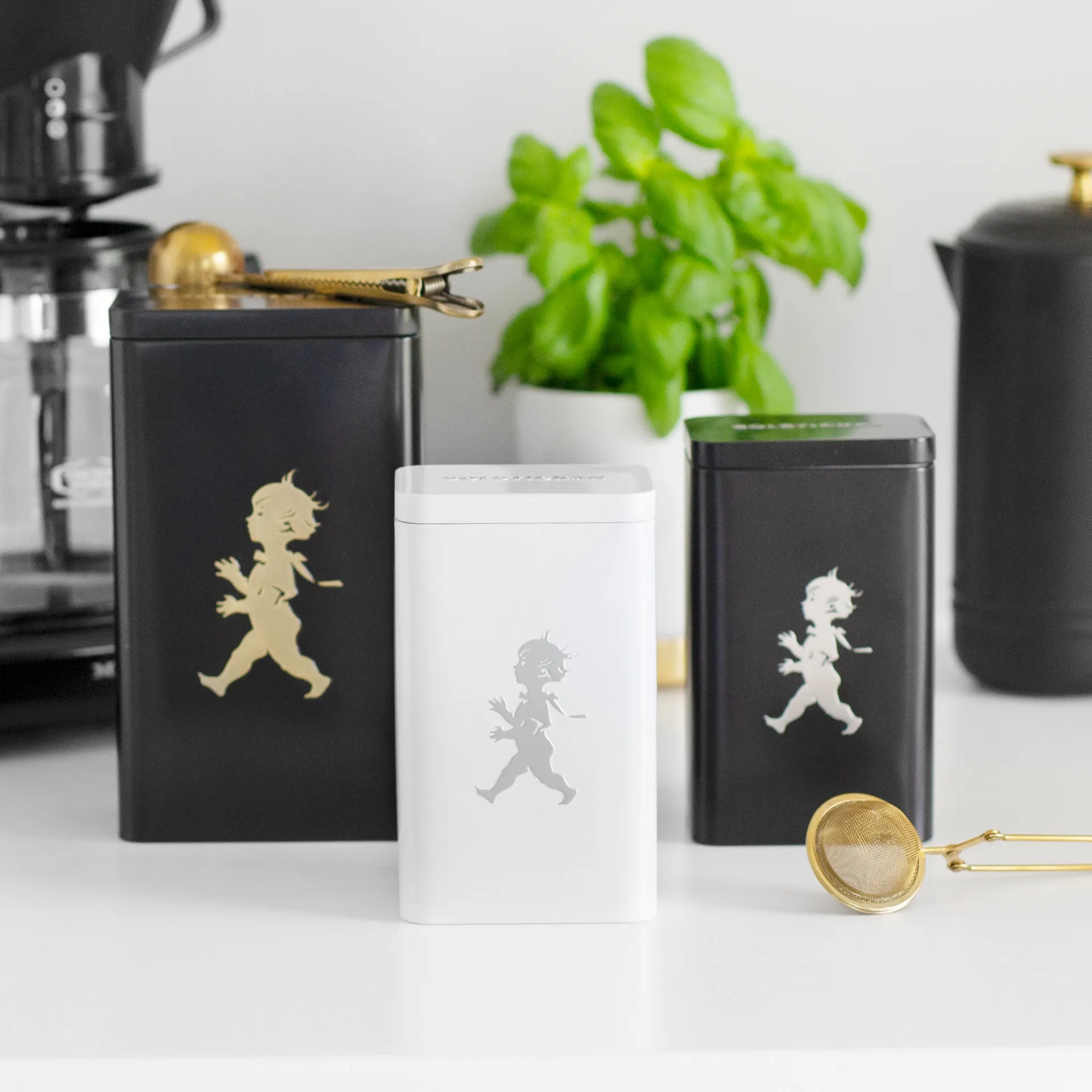 Solstickan theeblik 15,2 cm, Matzwart Solstickan Design