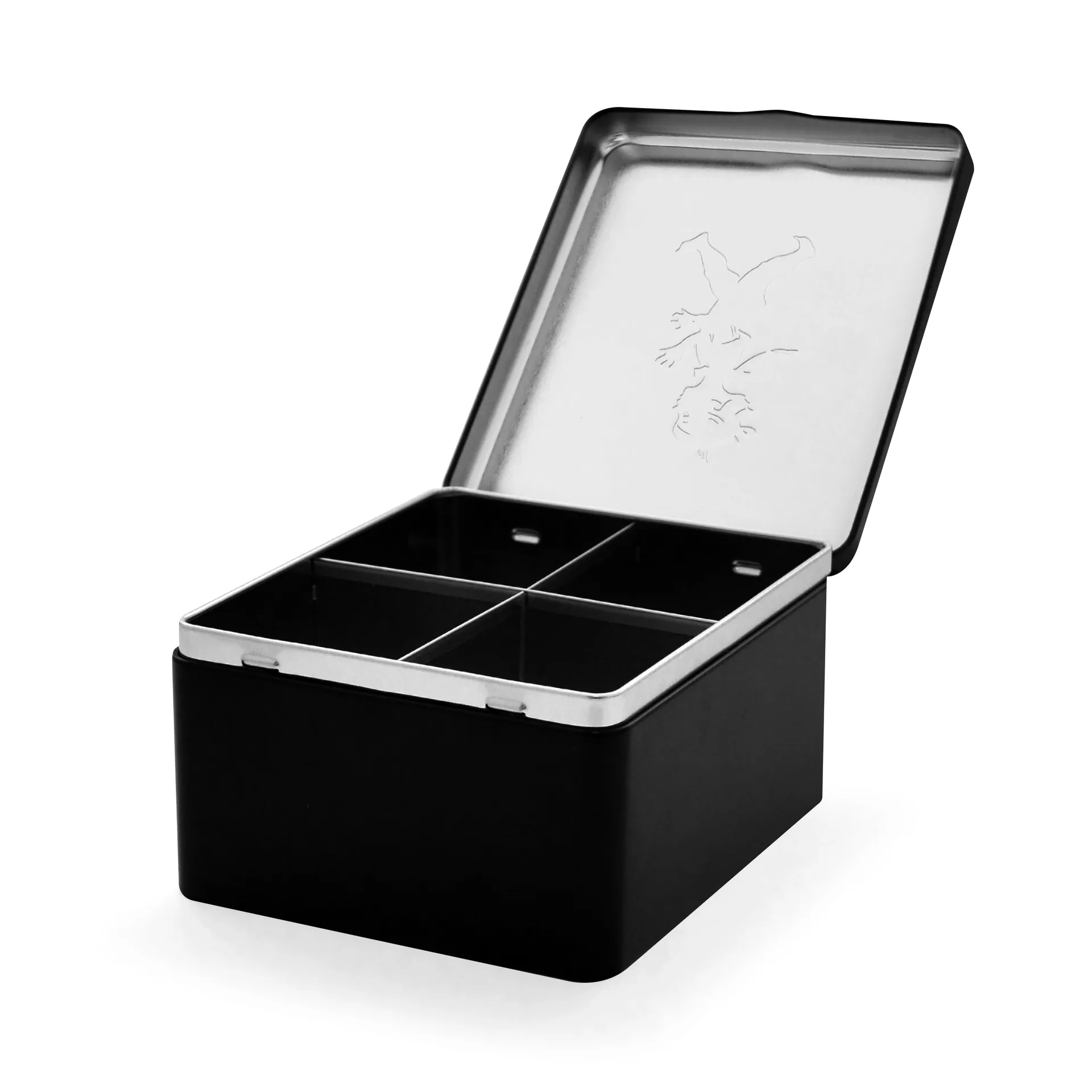 Solstickan theedoos met vakjes 13,6x15,6 cm, Zwart Solstickan Design