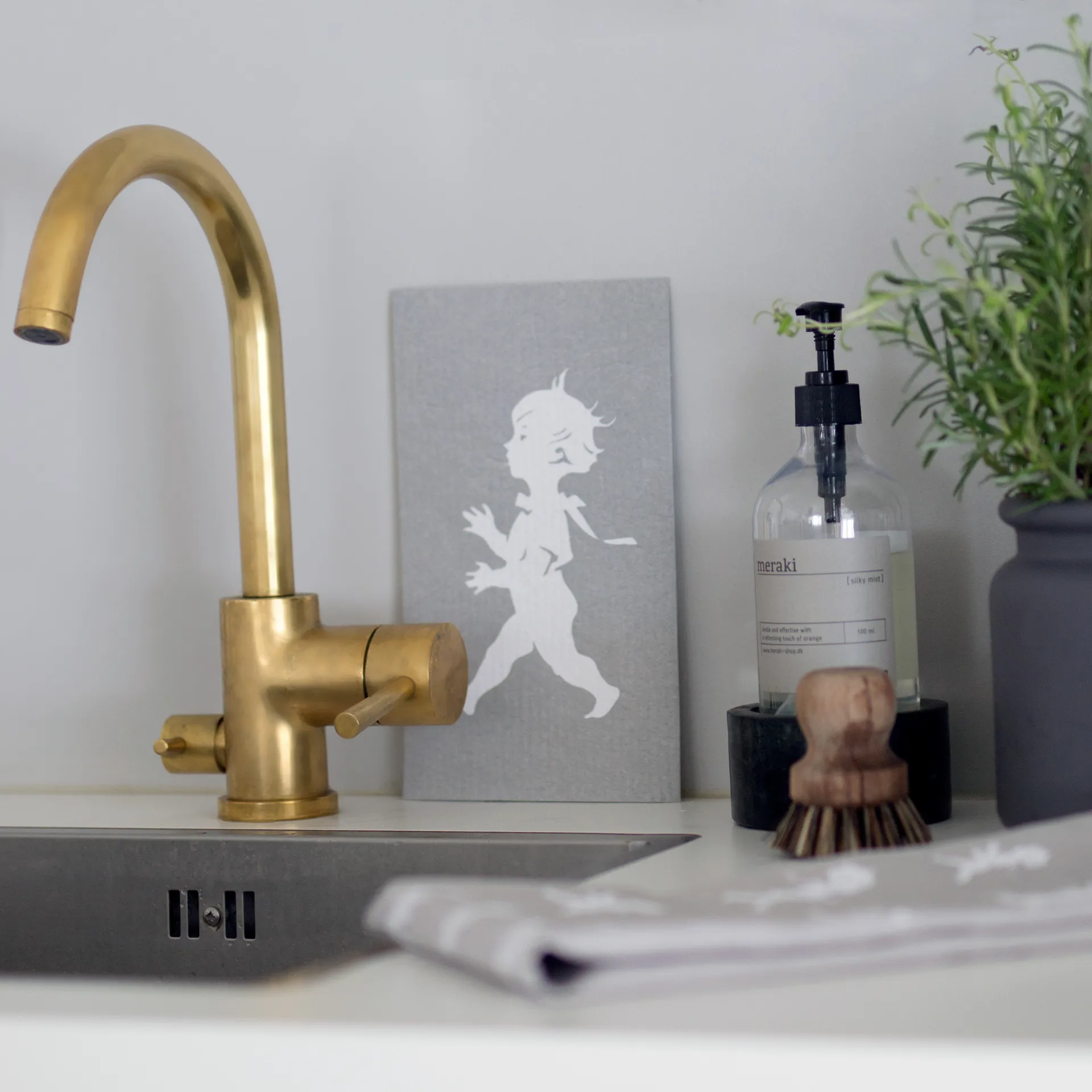 Solstickan vaatdoekje 2-pack, Grijs Solstickan Design