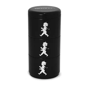 Solstickan voorraadpot driedelig Ø8,5 cm - Zwart - Solstickan Design