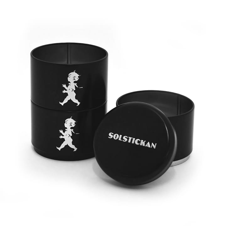 Solstickan voorraadpot driedelig Ø8,5 cm, Zwart Solstickan Design