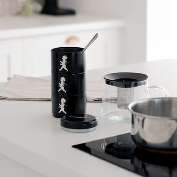 Solstickan voorraadpot driedelig Ø8,5 cm - Zwart - Solstickan Design