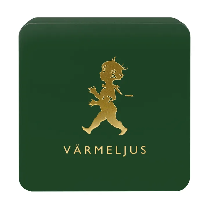 Solstickan waxinelichtjesdoos 21x21 cm - Groen-goud - Solstickan Design