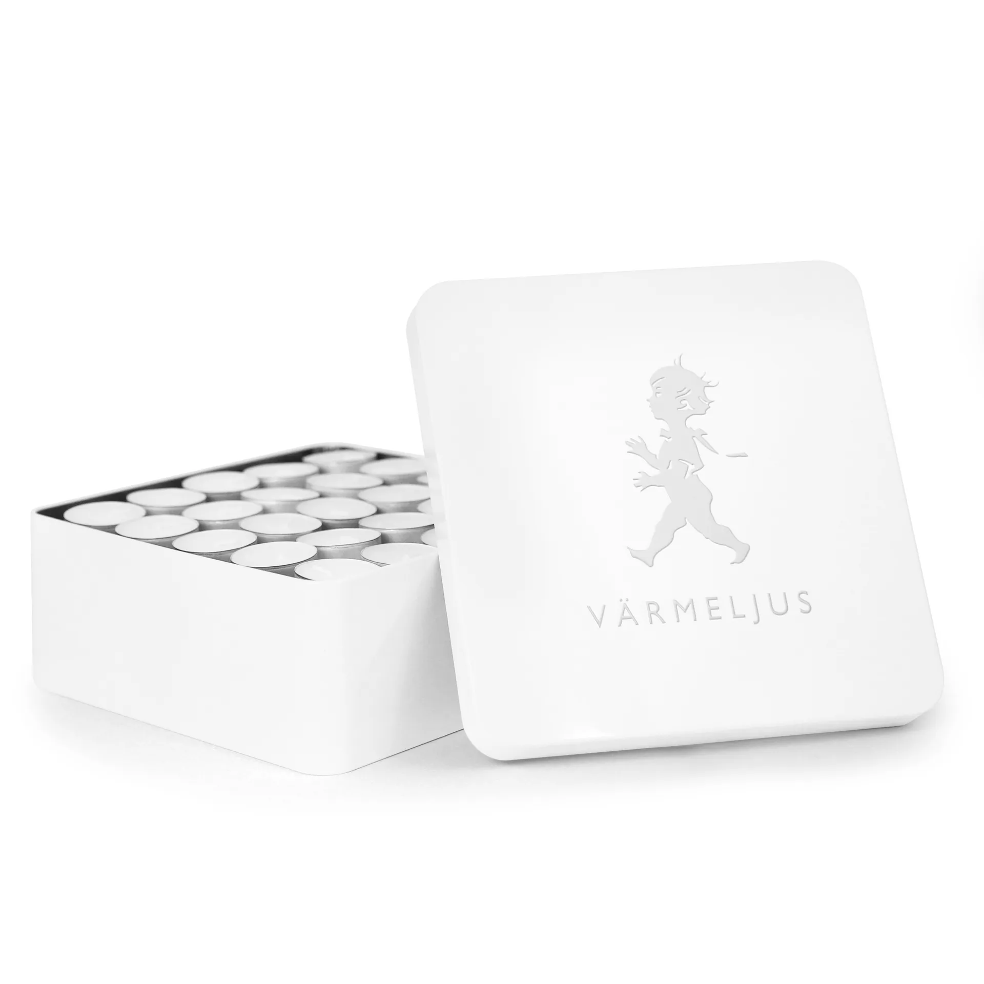 Solstickan waxinelichtjesdoos 21x21 cm, Hoogglanzend wit Solstickan Design