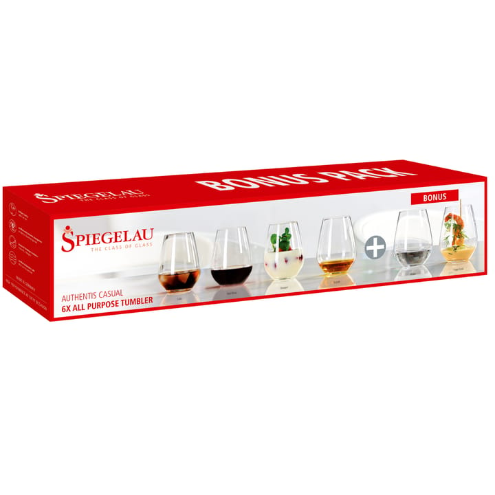 Authentis Casual glas 46 cl, 6 stuks - transparant - Spiegelau