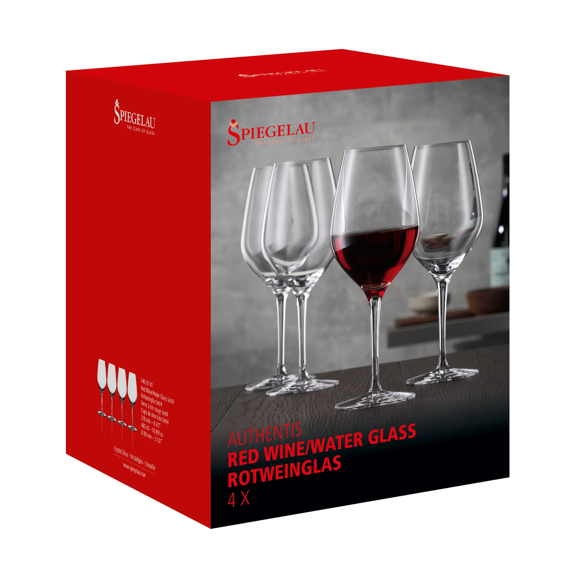 Authentis Red wijnglas 48 cl, 4 stuks, transparant Spiegelau