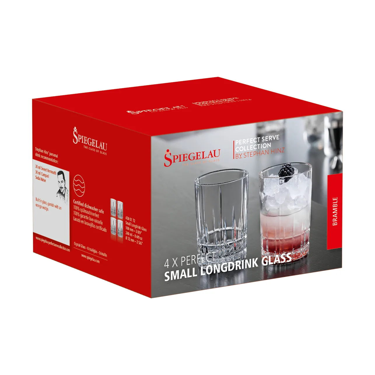 Perfect Serve longdrinkglas 24 cl, 4 stuks, transparant Spiegelau