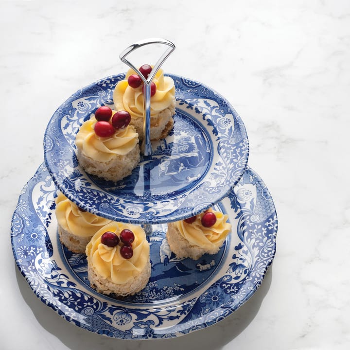 Blue Italian 2-laagse etagère, 2-laags Spode