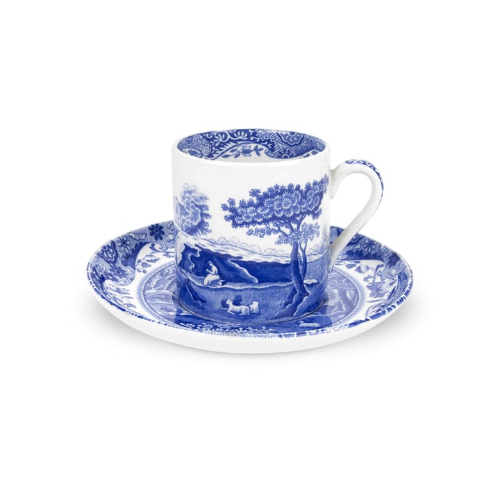 Blue Italian koffiekopje met schotel - 9 cl - Spode