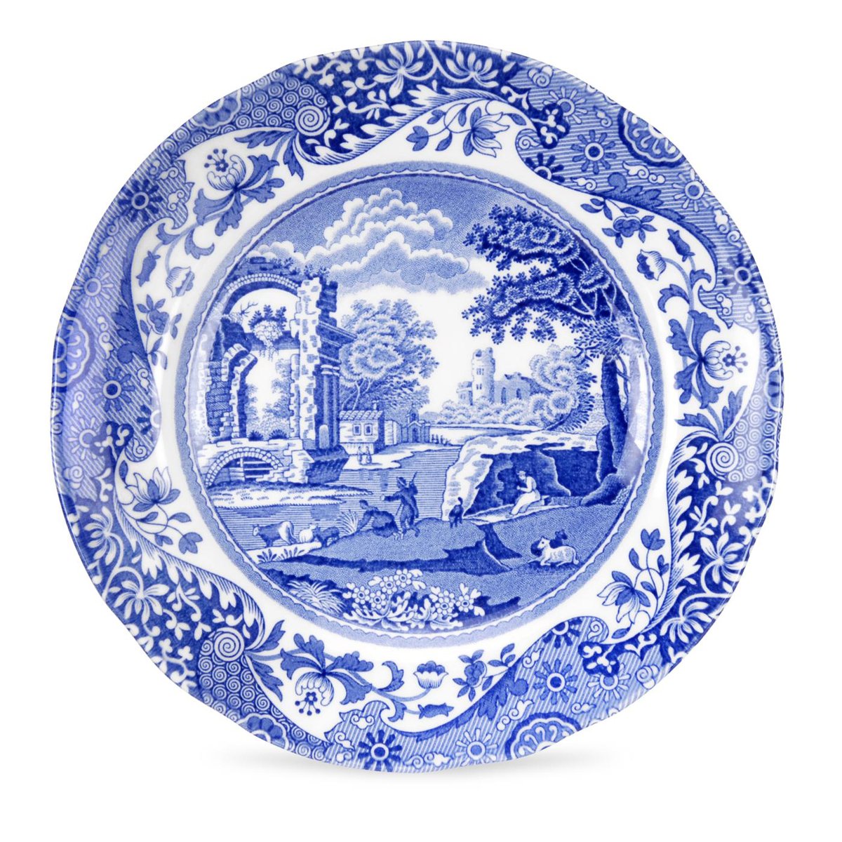 Spode Blue Italian ontbijtbord 15 cm | Scandinavisch Interieur | Kleine borden | Blauw
