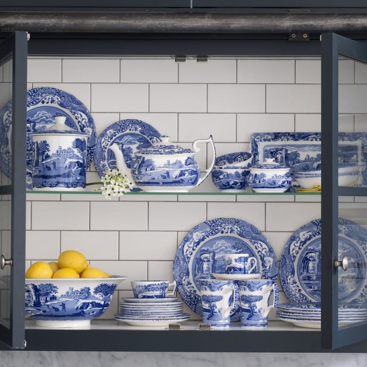 Blue Italian ontbijtkopje met schotel, 28 cl Spode