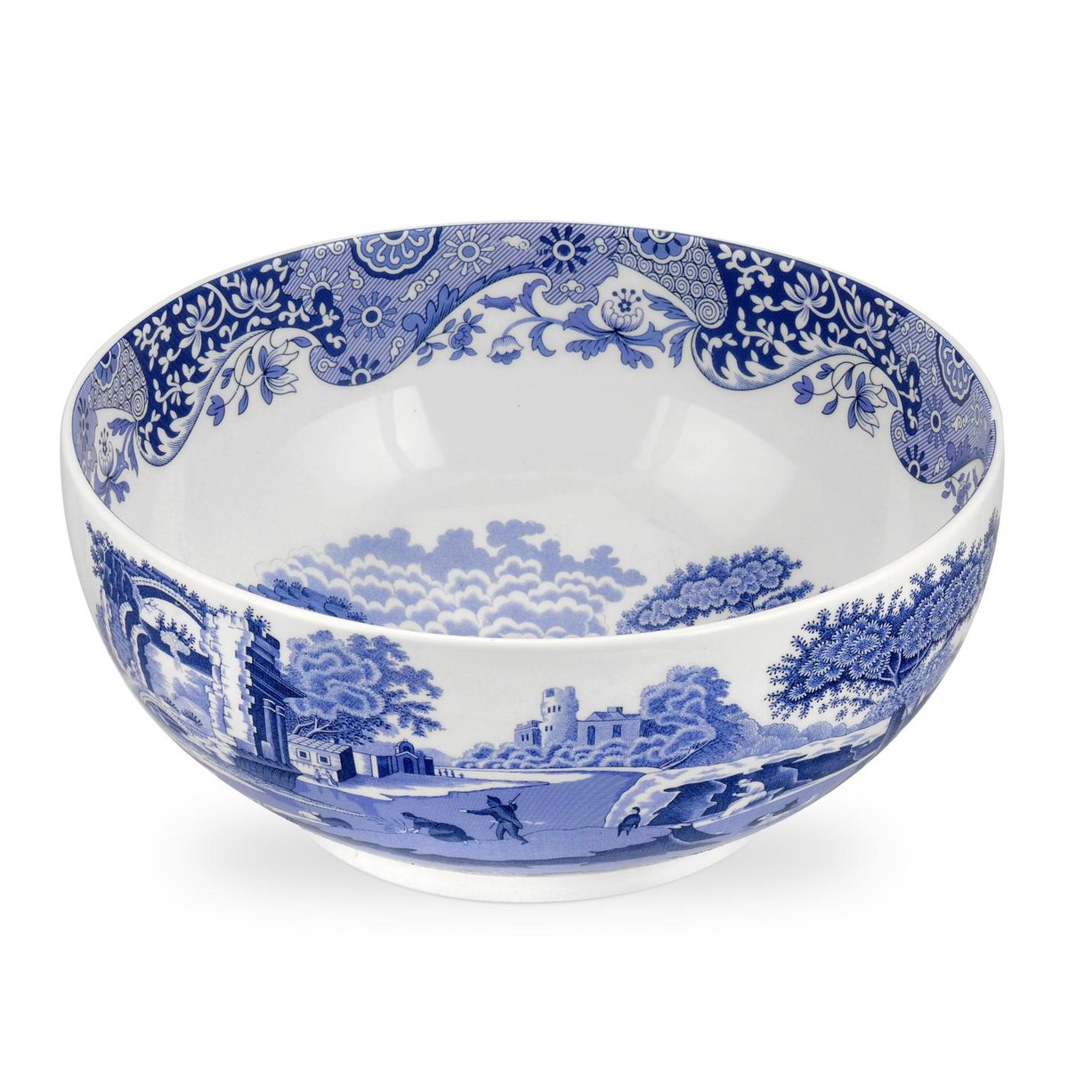 Spode Blue Italian ronde schaal 28 cm | Scandinavisch Interieur | Serveerschalen | Blauw