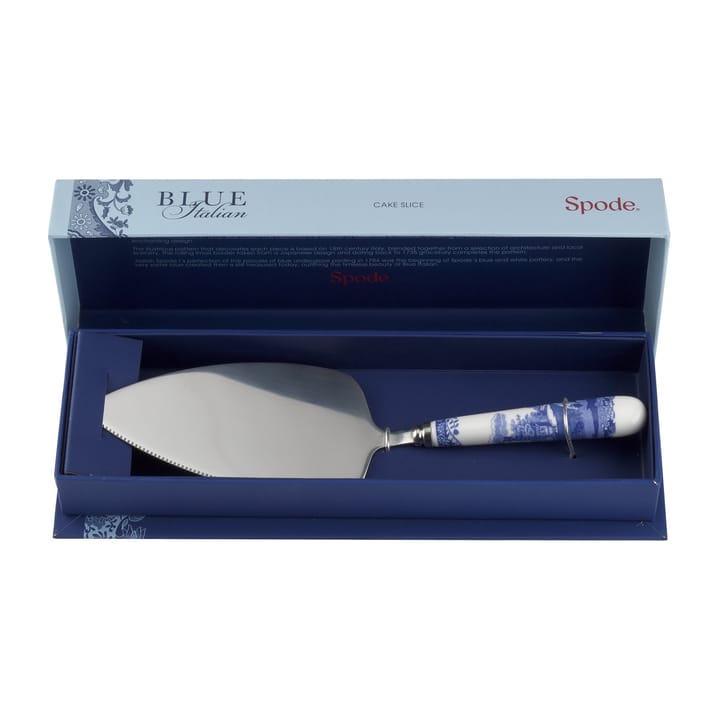 Blue Italian taartschep 25 cm, Keramiek-roestvij staal Spode