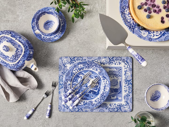 Blue Italian taartschep 25 cm, Keramiek-roestvij staal Spode