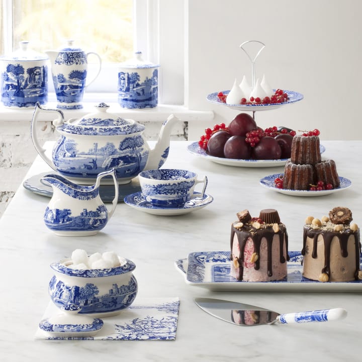 Blue Italian theekopje met schotel, 20 cl Spode