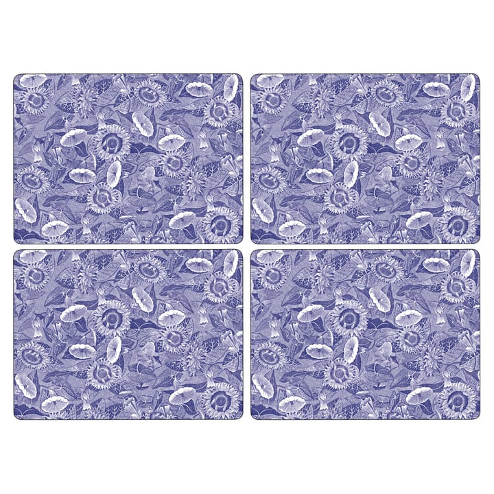 Blue Room Sunflower placemats 30x40 cm 4-pack - Blauw-wit - Spode