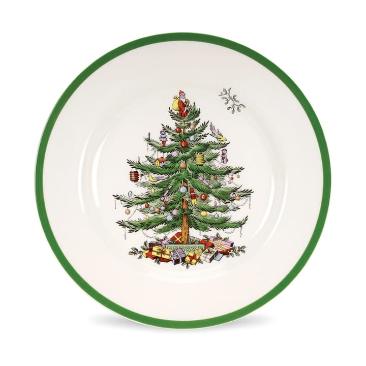 Christmas Tree bord Ø27 cm - White-green-red - Spode