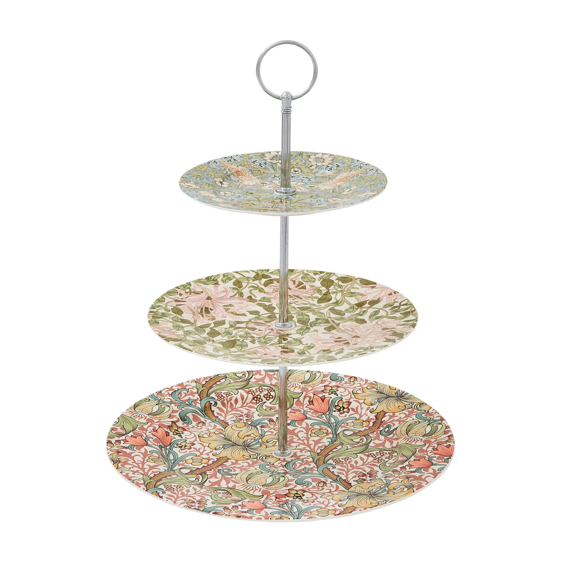 Morris & Co. koekjeschotel 3 etages 35,5 cm, Multi Spode