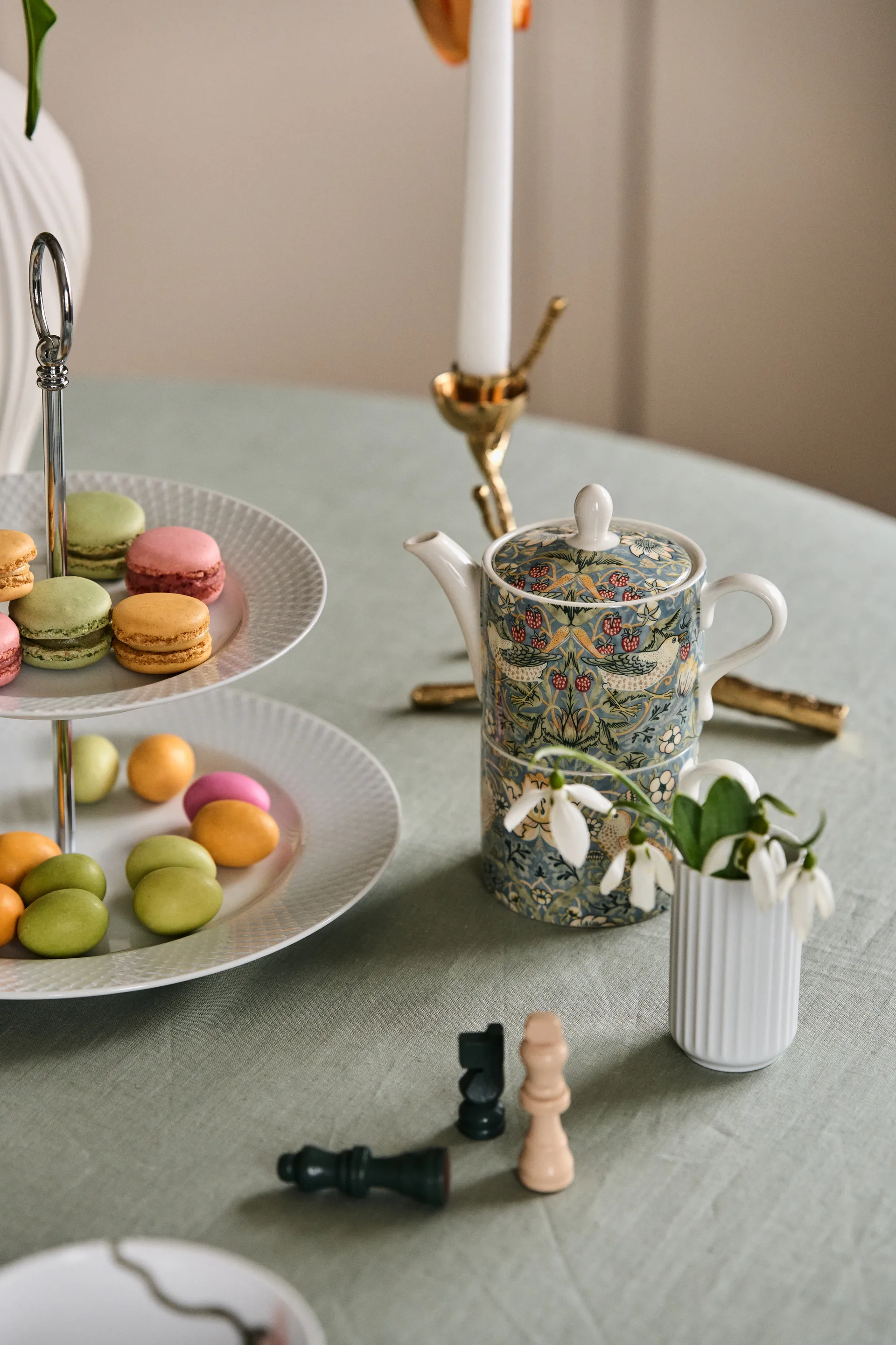 Strawberry Thief theekan en theekop, Multi Spode