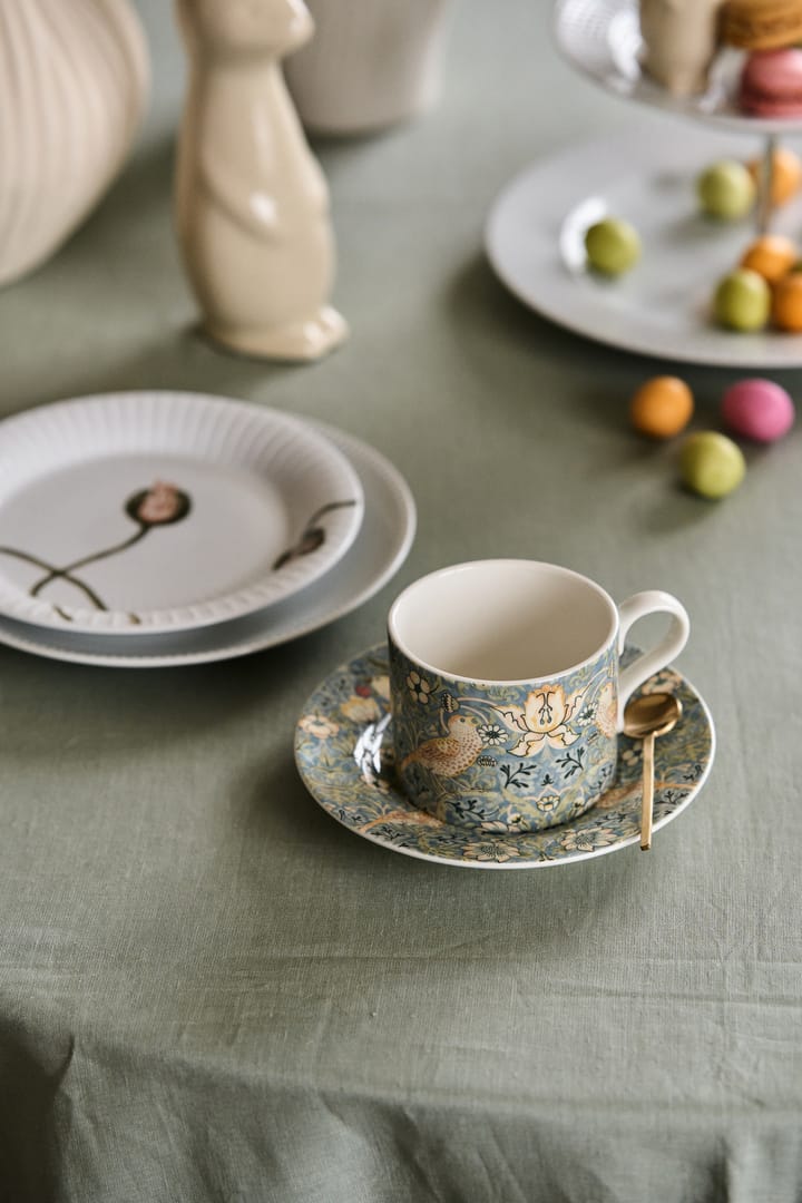 Strawberry Thief theekop met schotel 28 cl, Multi Spode