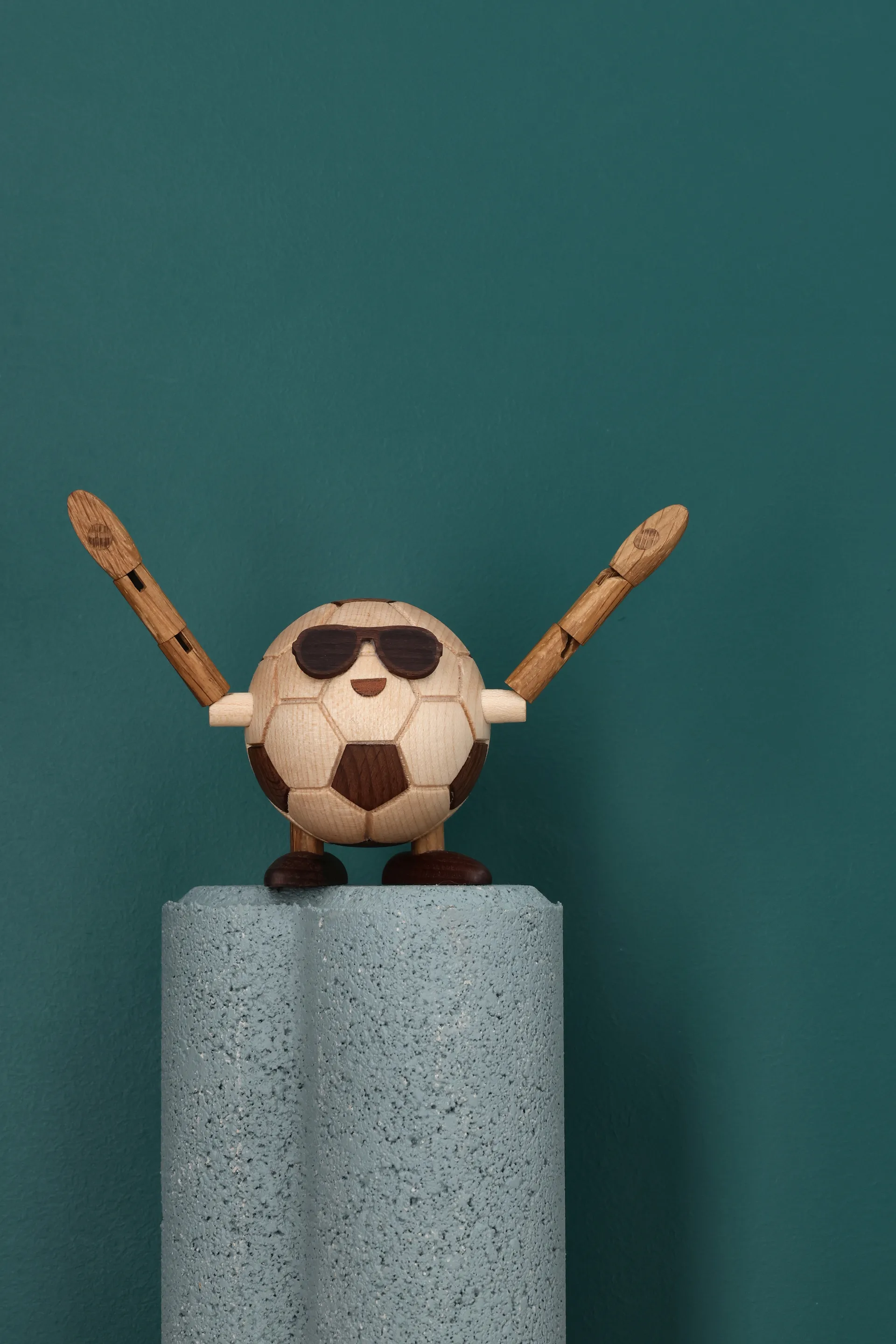 Billy Ball voetbalfiguur, Beige, 8x6,5x6,7 cm Spring Copenhagen