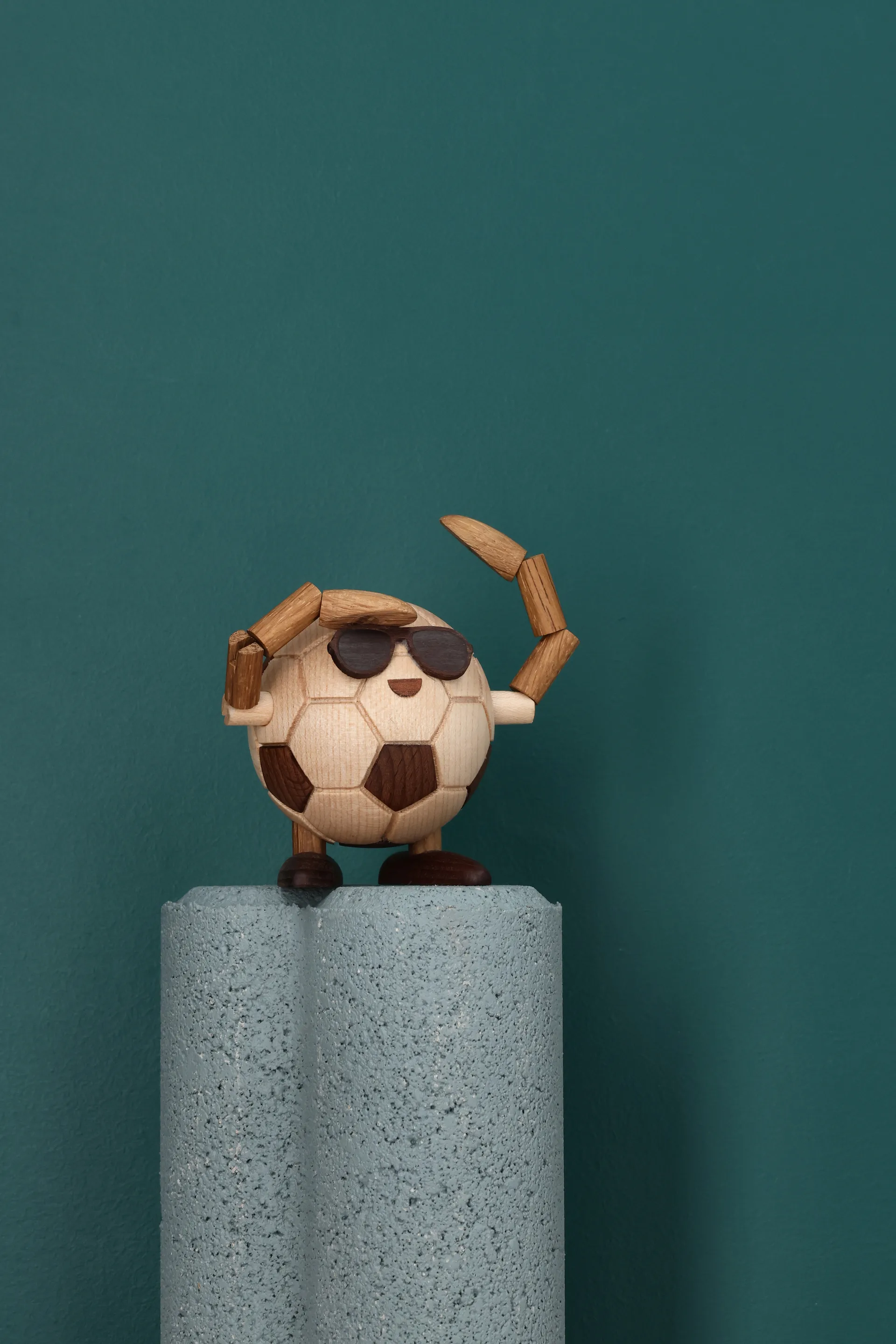 Billy Ball voetbalfiguur, Beige, 8x6,5x6,7 cm Spring Copenhagen