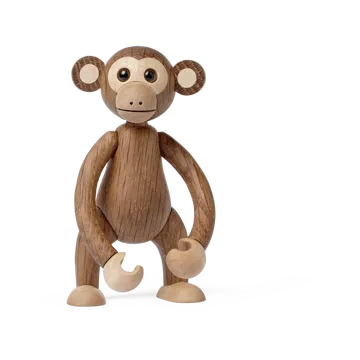 Jolly aap decoratie 11 cm - Eikenhout - Spring Copenhagen