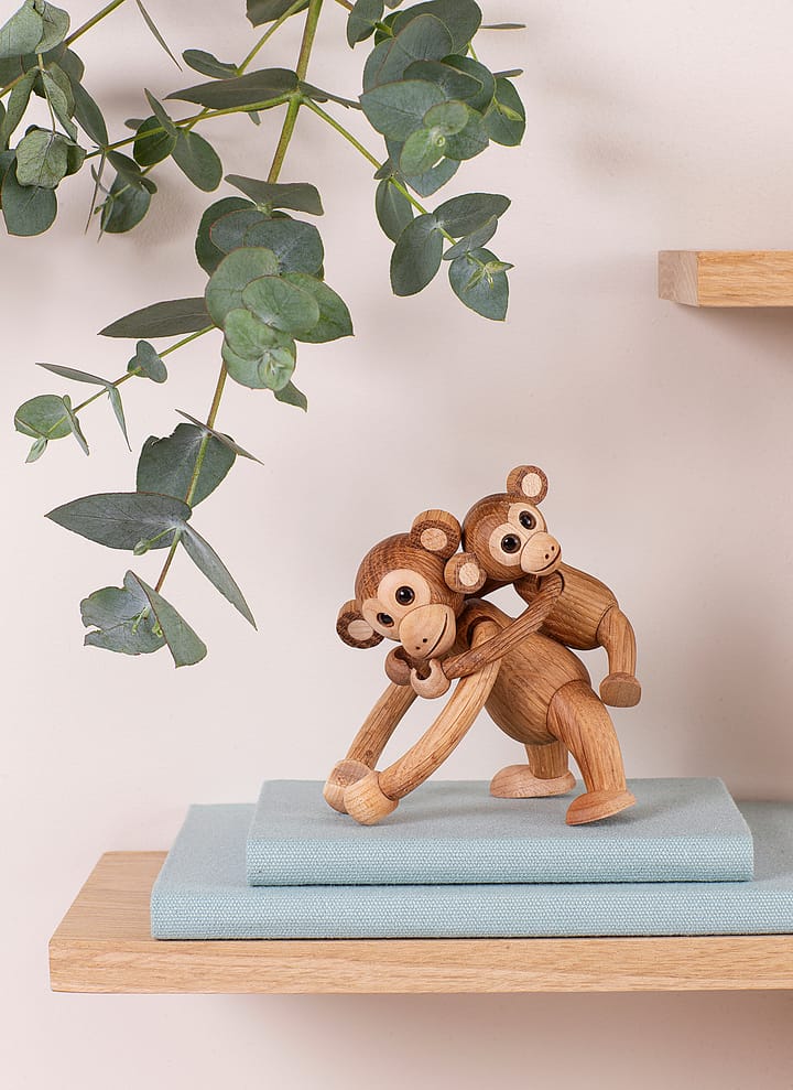 Jolly aap decoratie 11 cm, Eikenhout Spring Copenhagen