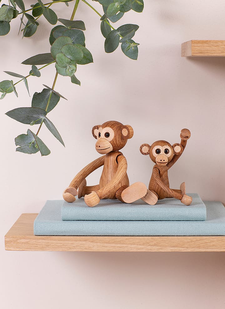 Jolly aap decoratie 11 cm, Eikenhout Spring Copenhagen